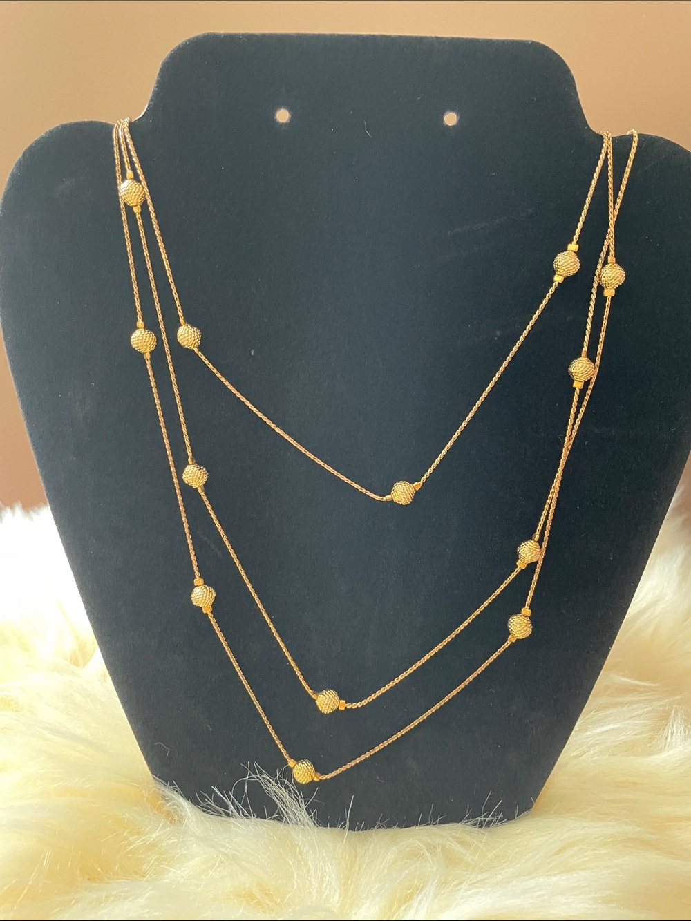 Joan Rivers Gold Tone 48@ Beaded Necklace
